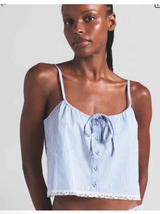 SKIMS Other - SKIMS COTTON POPLIN SLEEP
Sleep Cami Cadet Stripe M